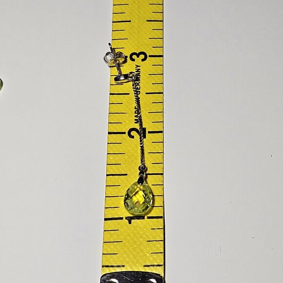 **Sale** Vintage Prime Art & Jewel Sterling Silver Dangling Yellow Green Faceted - Picture 9 of 15